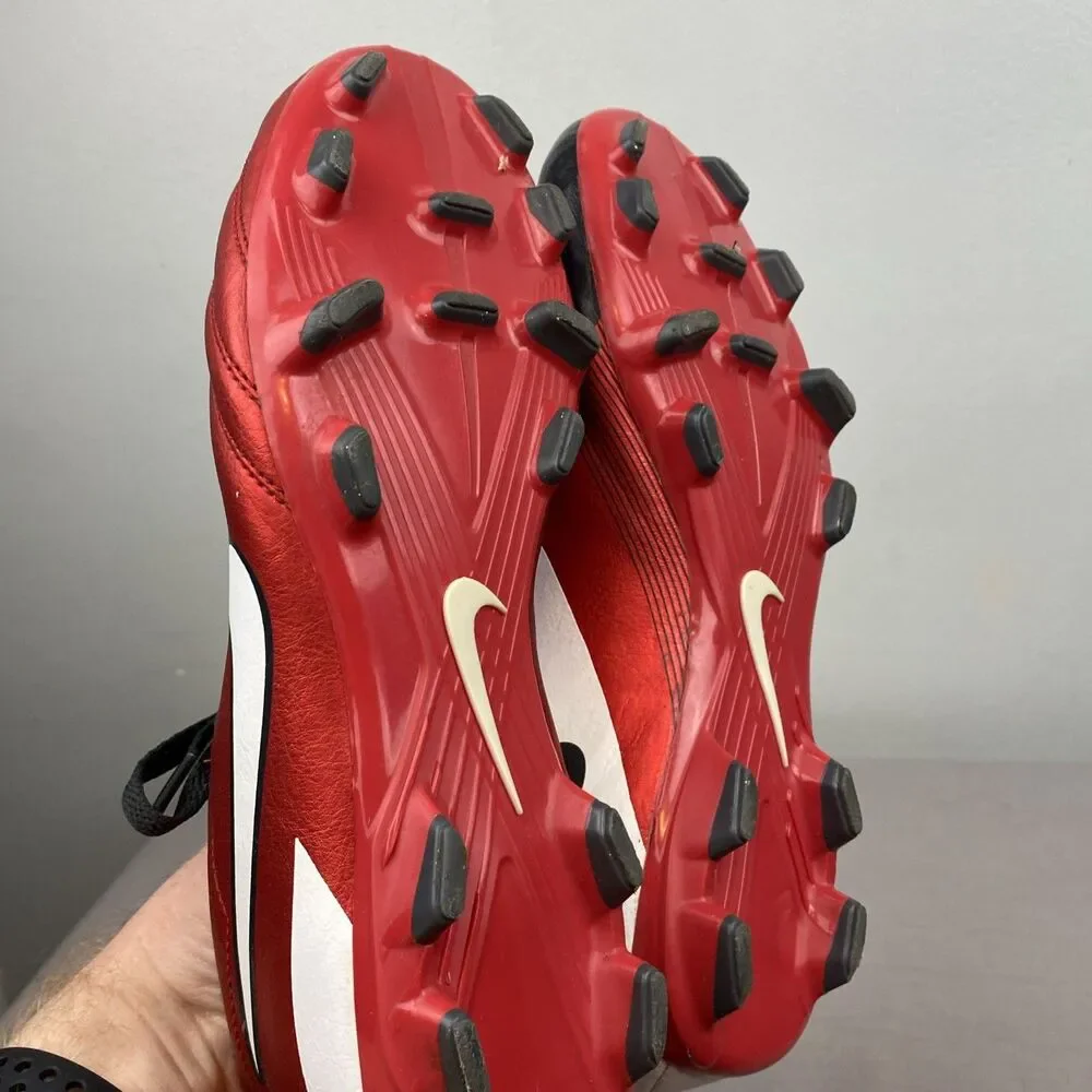 Nike Soccer Cleats 5.5Y red Lace Total 90 shoot IV‎ t90 472567-610 VTG